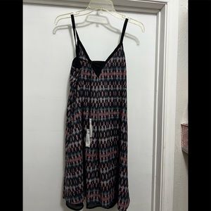 SUMMER VACATION FUN DRESS MULTI COLORED ABSTRACT PRINT